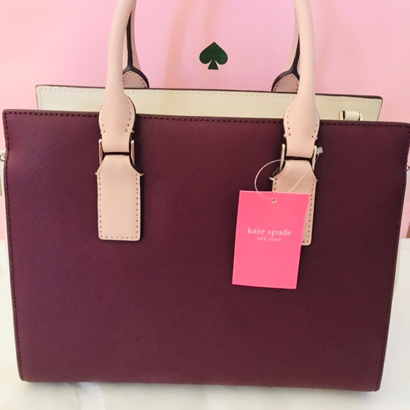 Kate Spade Medium Cameron cherrywood satchel cross - Picture 4 of 8